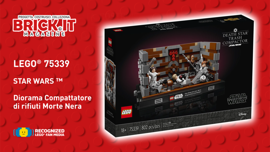 Ufficializzato LEGO Star Wars 75339 Diorama Compattatore di rifiuti Morte  Nera! - Il Mastro Costruttore