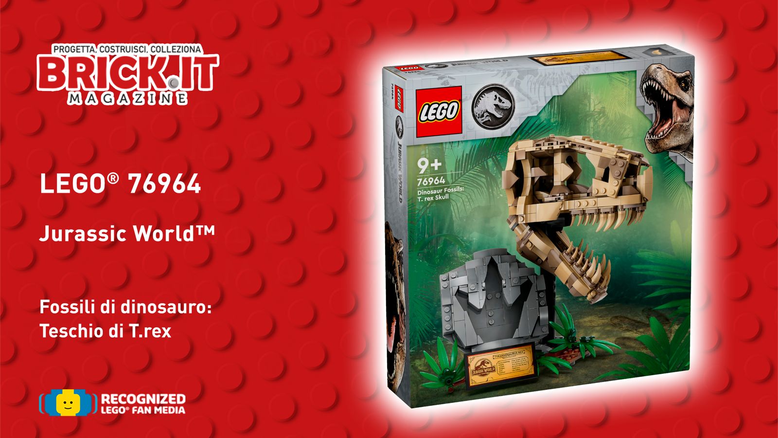 LEGO® 76964 -Jurassic World - Dinosaur Fossils: T-Rex Skull - Recensione -  Brick.it Magazine