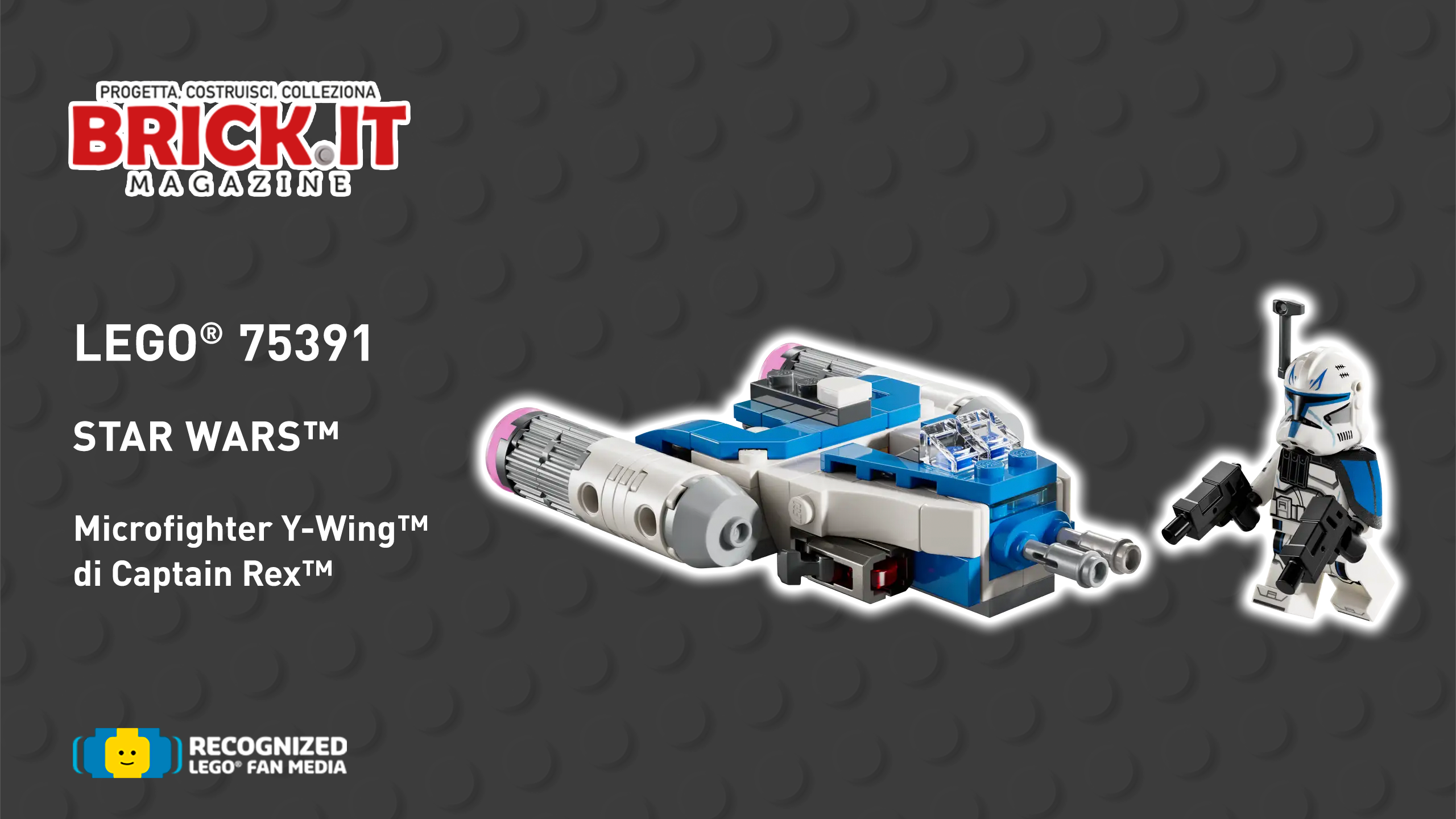 LEGO Star Wars 75391 Microfighter Y-Wing di Captain Rex