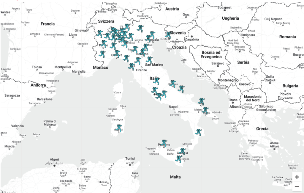 Torna la Pigiama Run mappa delle corse