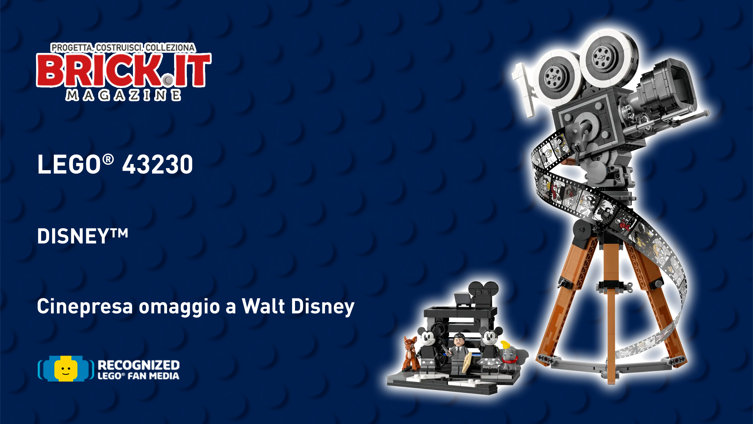 LEGO® Disney 43230 – Cinepresa omaggio a Walt Disney– Recensione