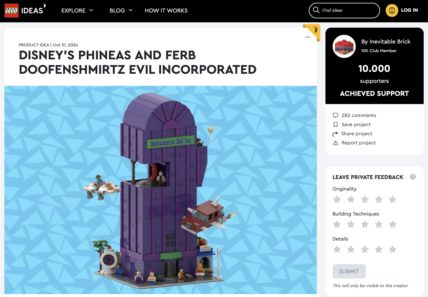 Disney’s Phineas and Fern Doofenshmirtz Evil Incorporated raggiunge la review LEGO Ideas