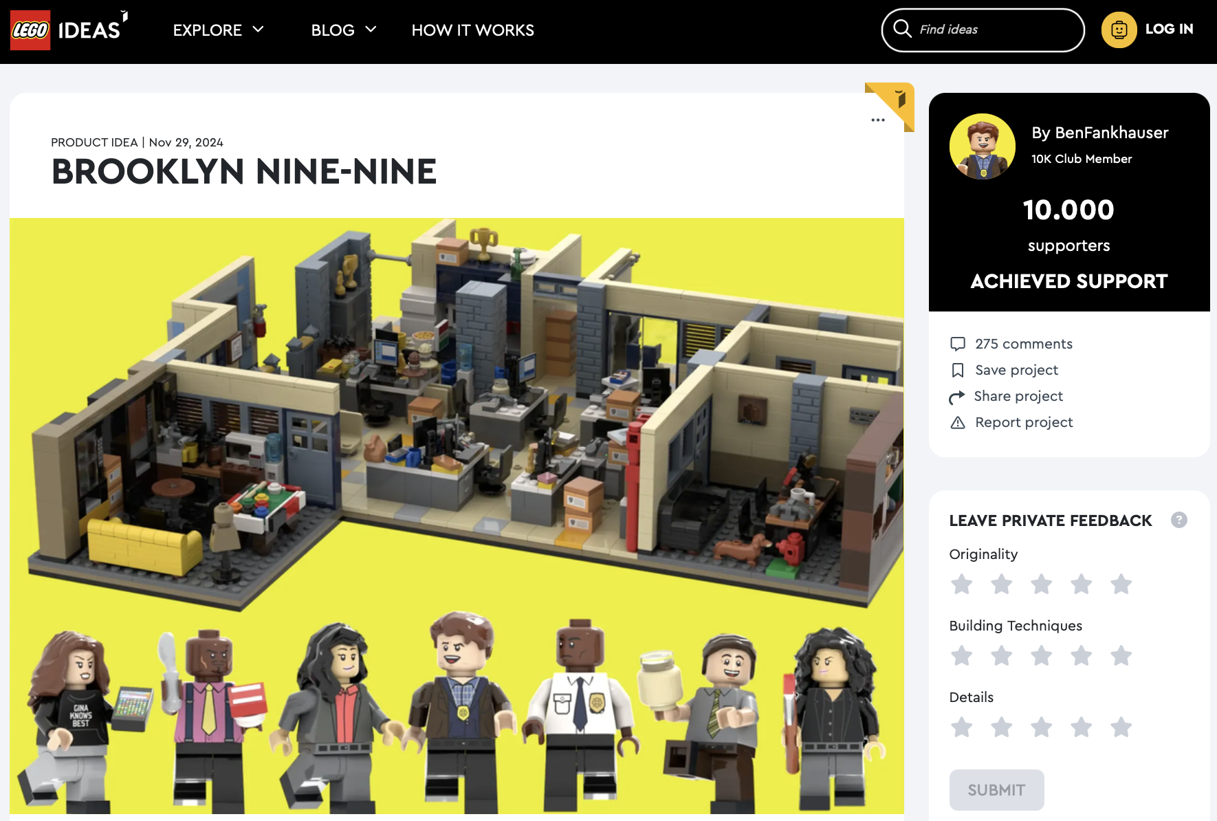 Brooklyn Nine-Nine raggiunge la review LEGO Ideas